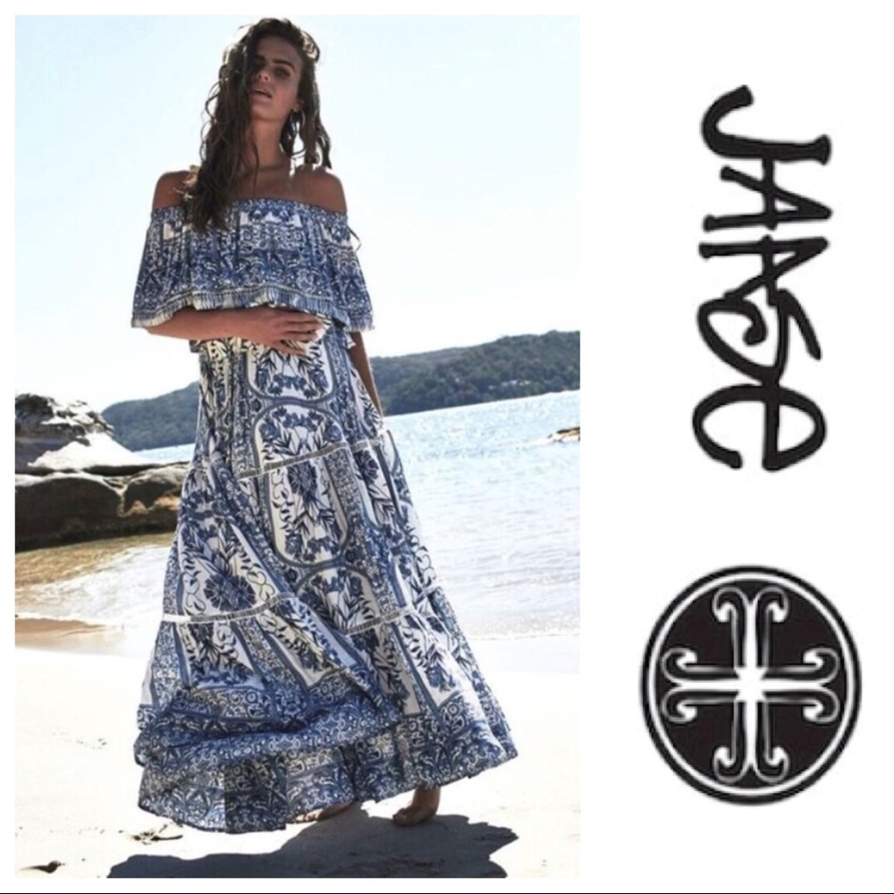 NWT LF Jaase Two Piece Boho Top Skirt Dress Set - Picture 3 of 8